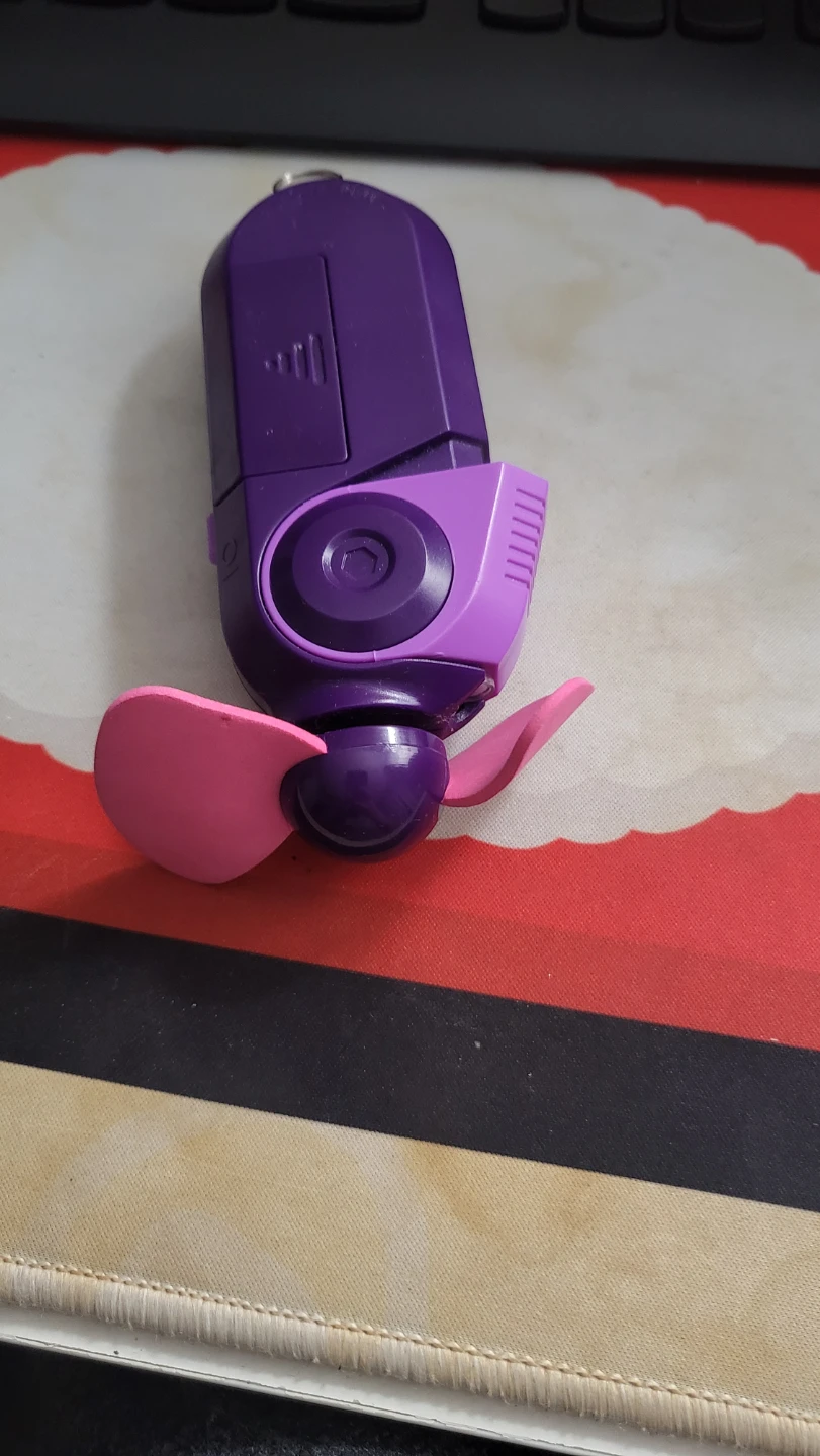 Purple and Pink Mini Fan Keychain