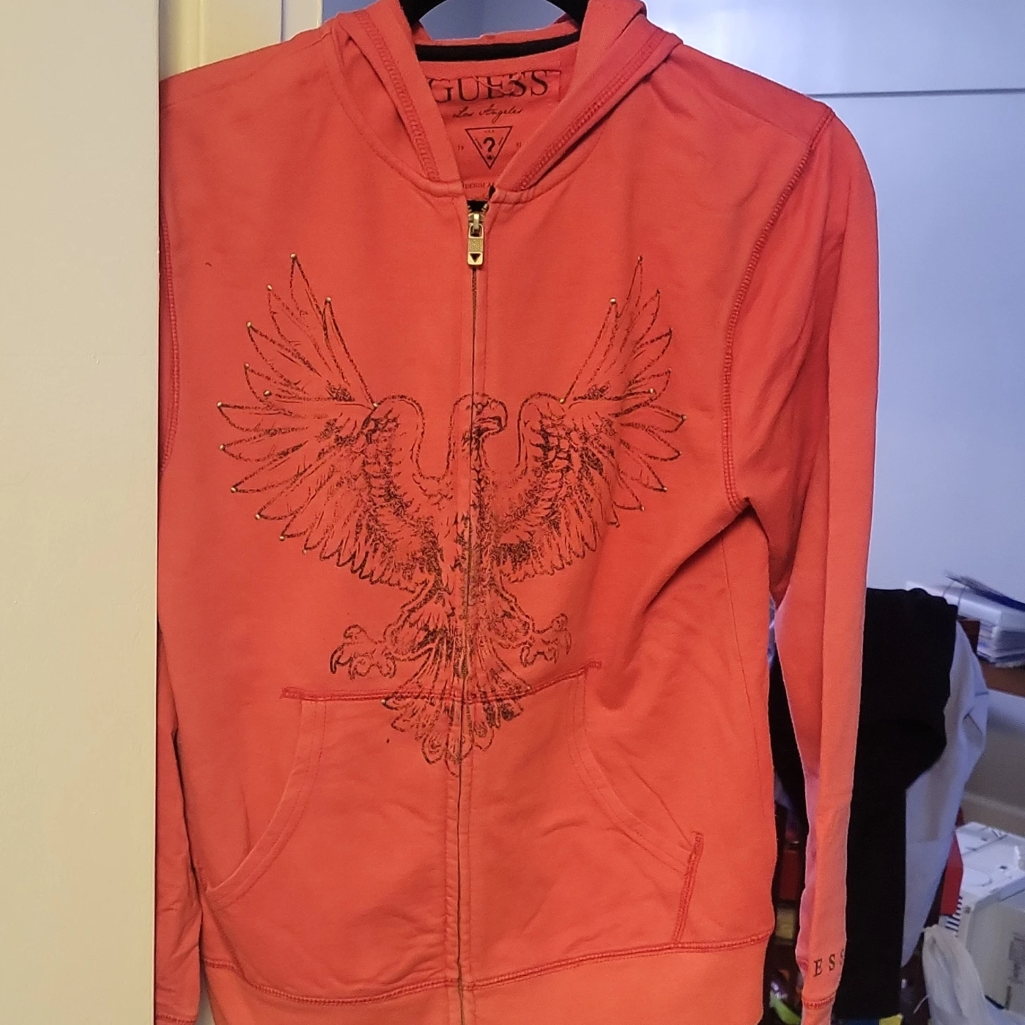 Guess Los Angeles Eagle Graphic Zip-Up Hoodie