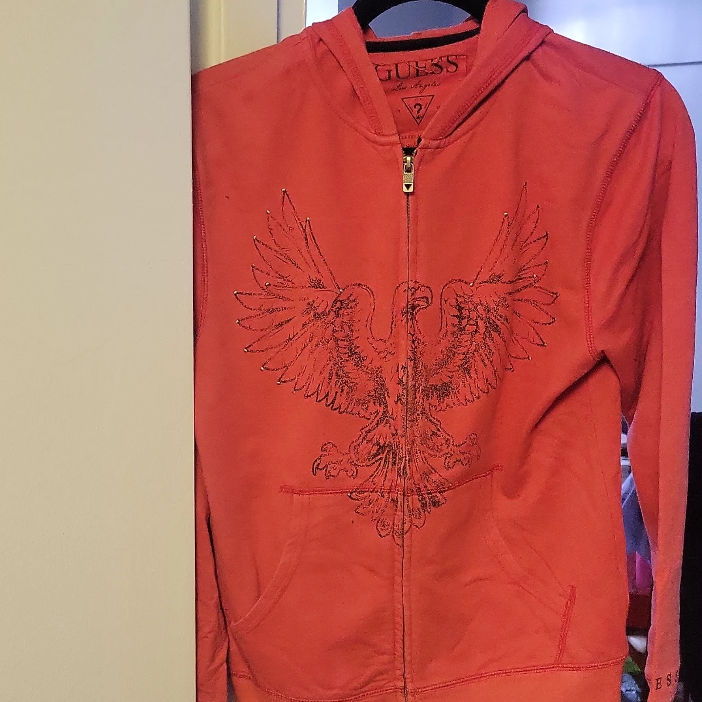 Guess Los Angeles Eagle Graphic Zip-Up Hoodie - photo 2