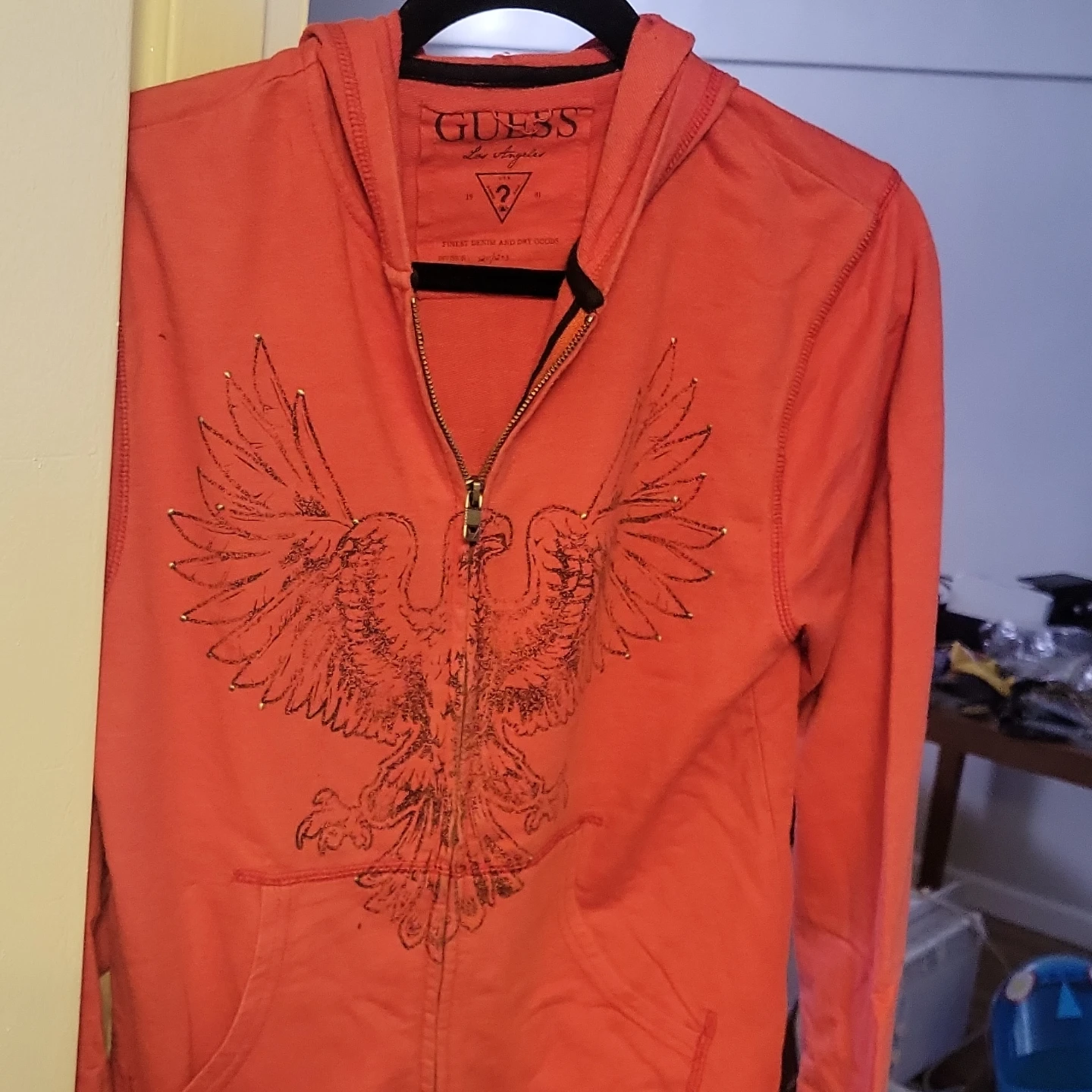 Guess Los Angeles Eagle Graphic Zip-Up Hoodie - photo 3