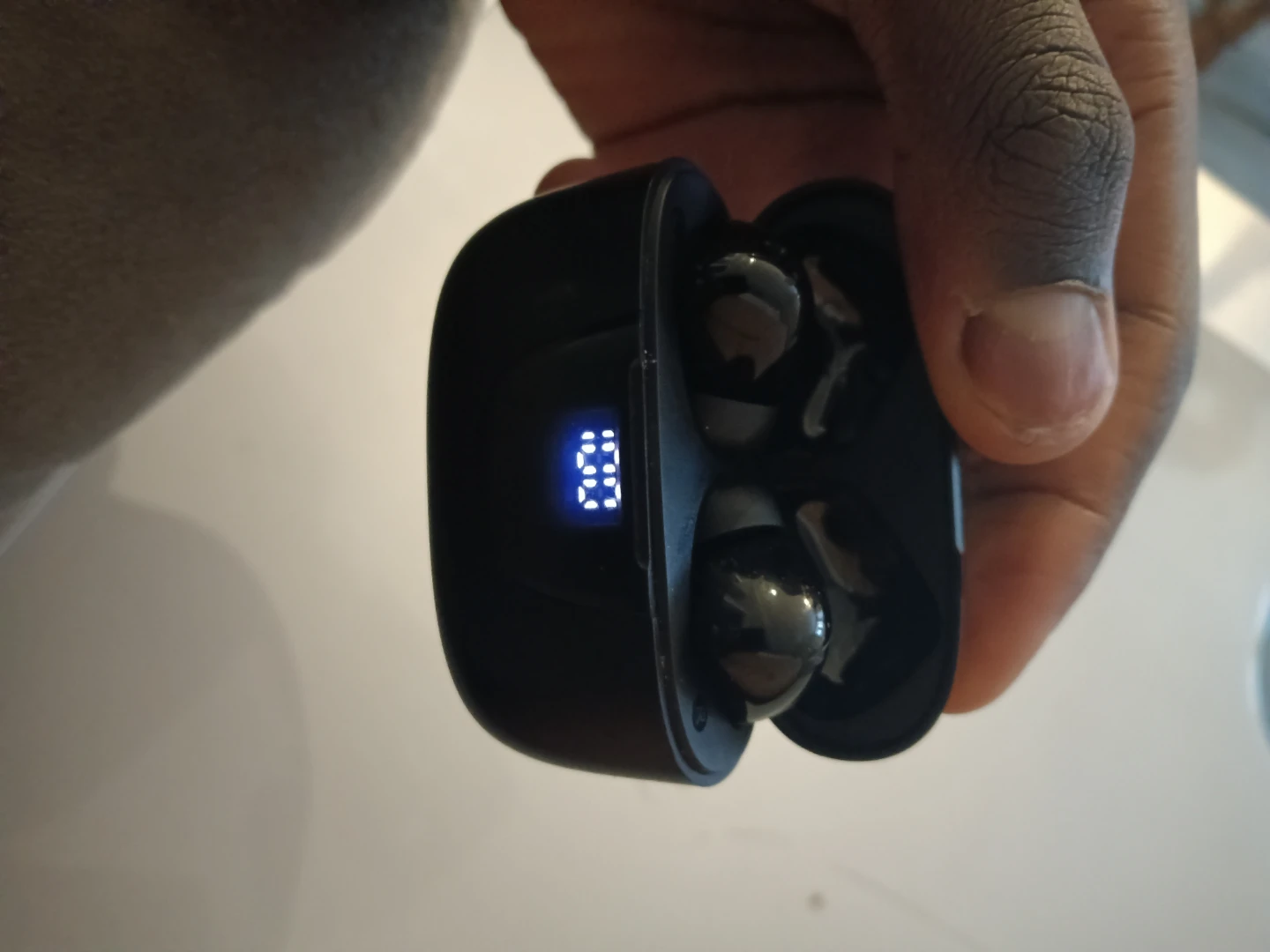 Black Wireless Earbuds with Charging Case