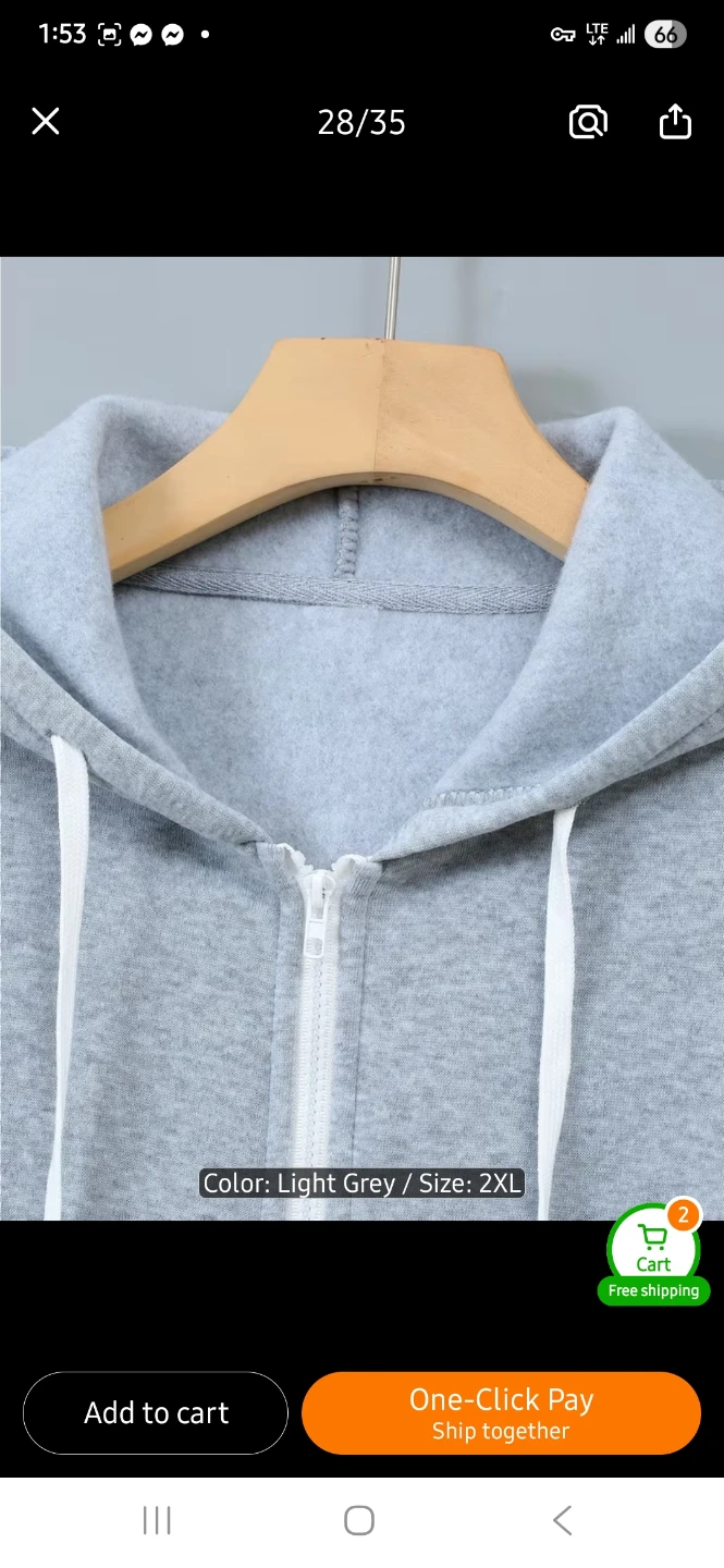 NEW 0XL-2XL Light Grey Minnie Mouse Zip-Up Hoodie 🎀 - photo 3