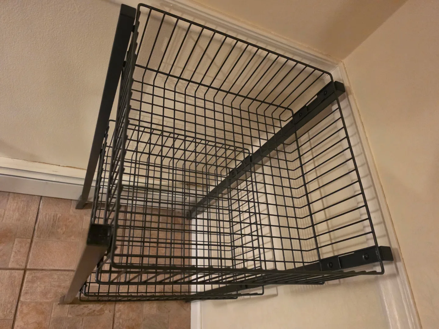 2-Tier Metal Wire Basket Stand - photo 4