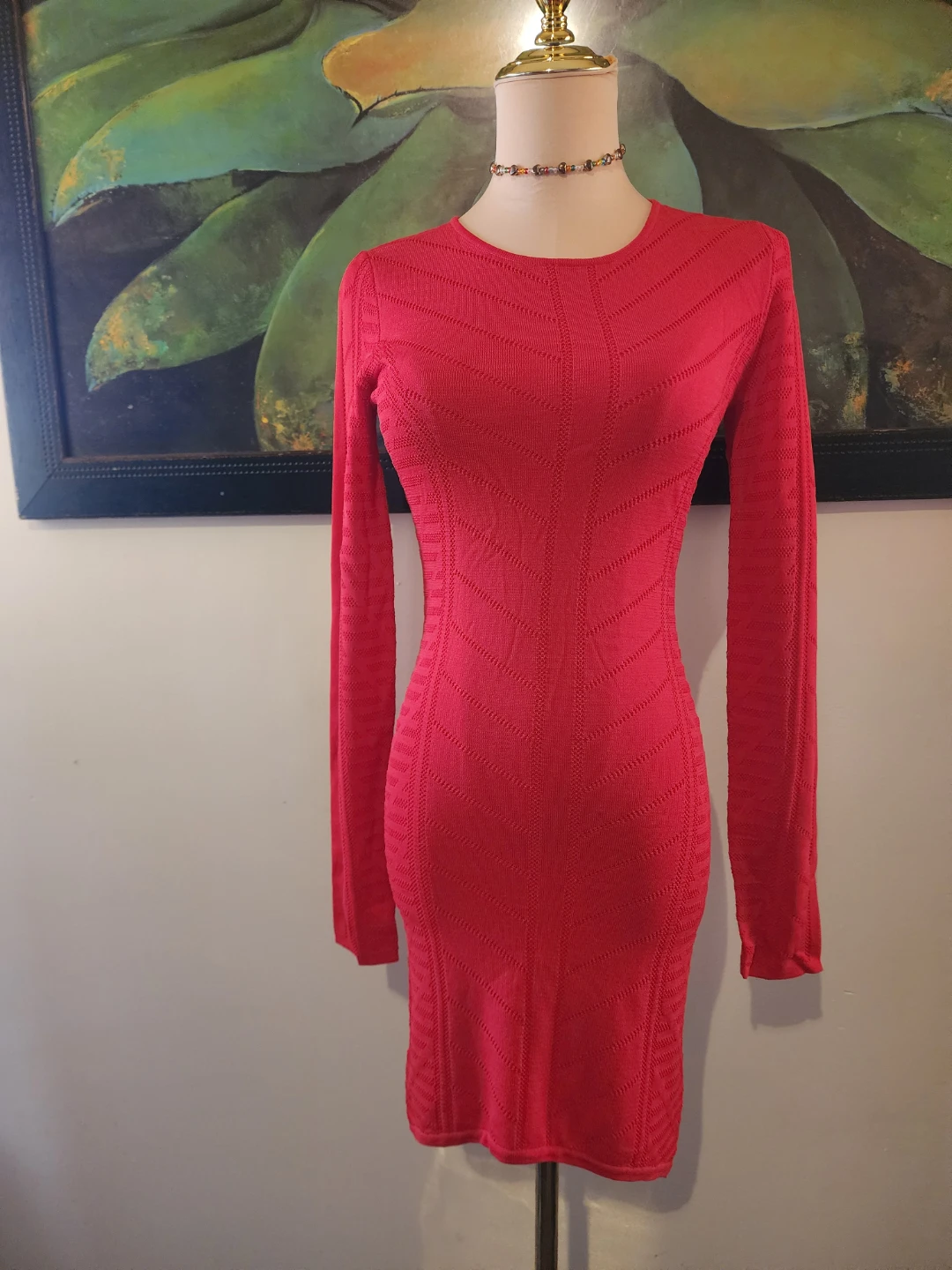 Torn by Ronny Kobo Red Knit Dress Size S - photo 4