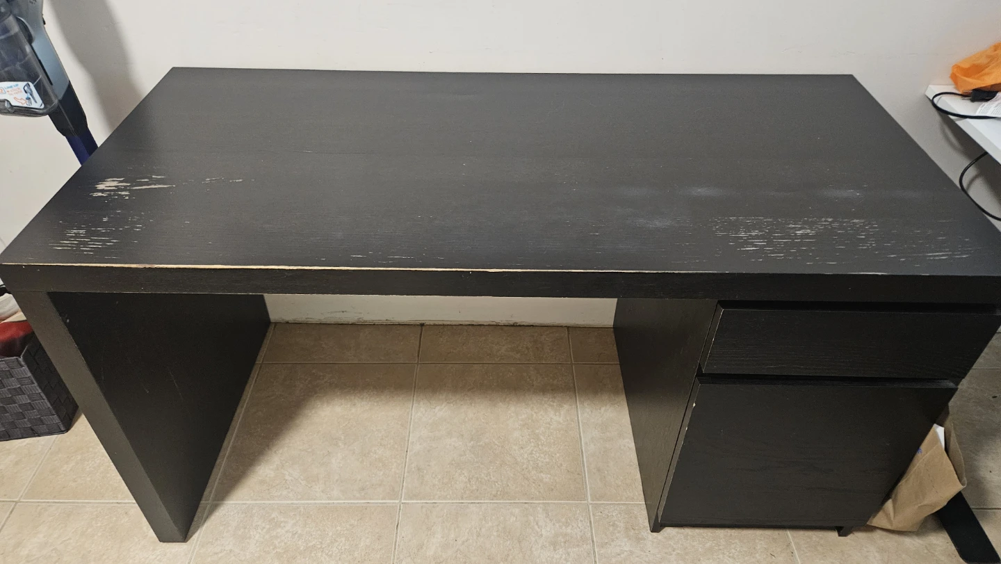 Free Ikea MALM Black Desk