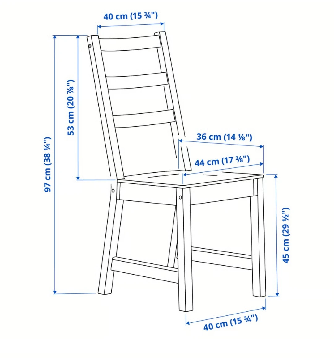 IKEA NÄSINGE / NORDVIKEN Dining Table and 4 Chairs White - photo 5