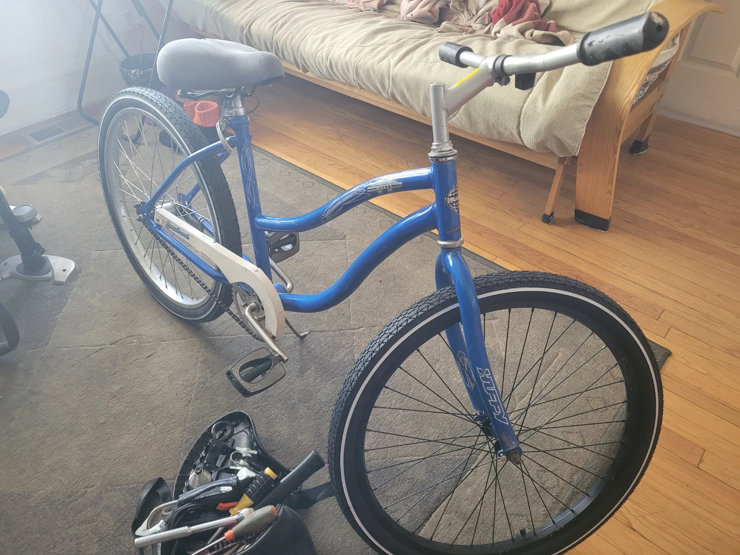 24in. Huffy  Cranbrook single speed bike, foot brake.