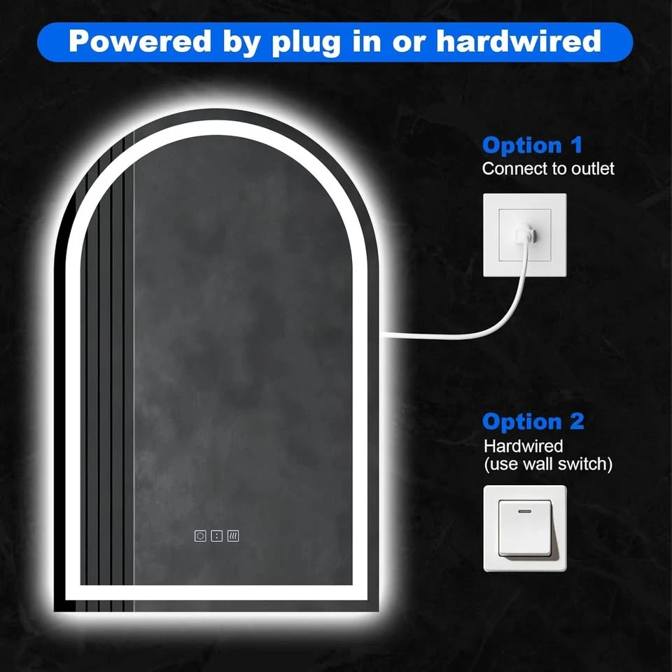 Arched LED Bathroom Mirror 28x18 - photo 3
