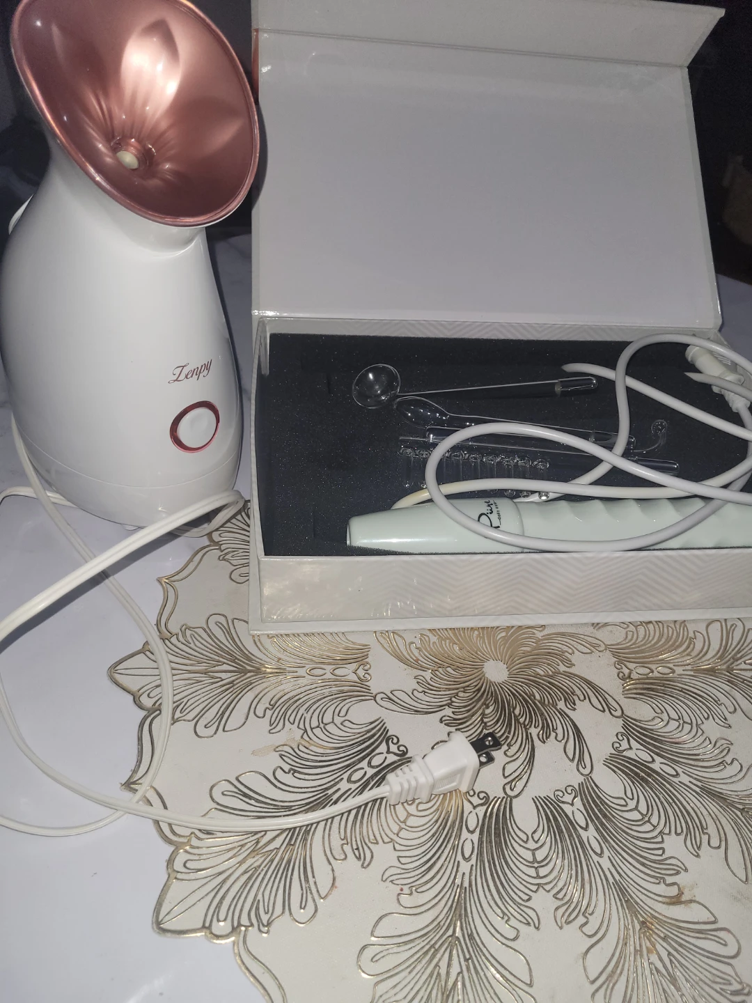 Zenpy Facial Steamer & NuDerma Wand Set