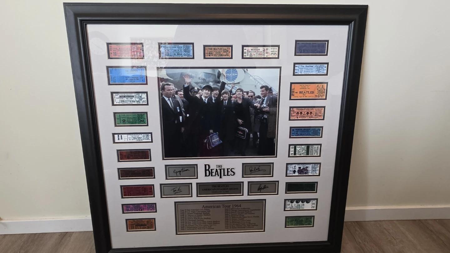 The Beatles  1964 American Concert Tour 1964 Framed Memorabilia