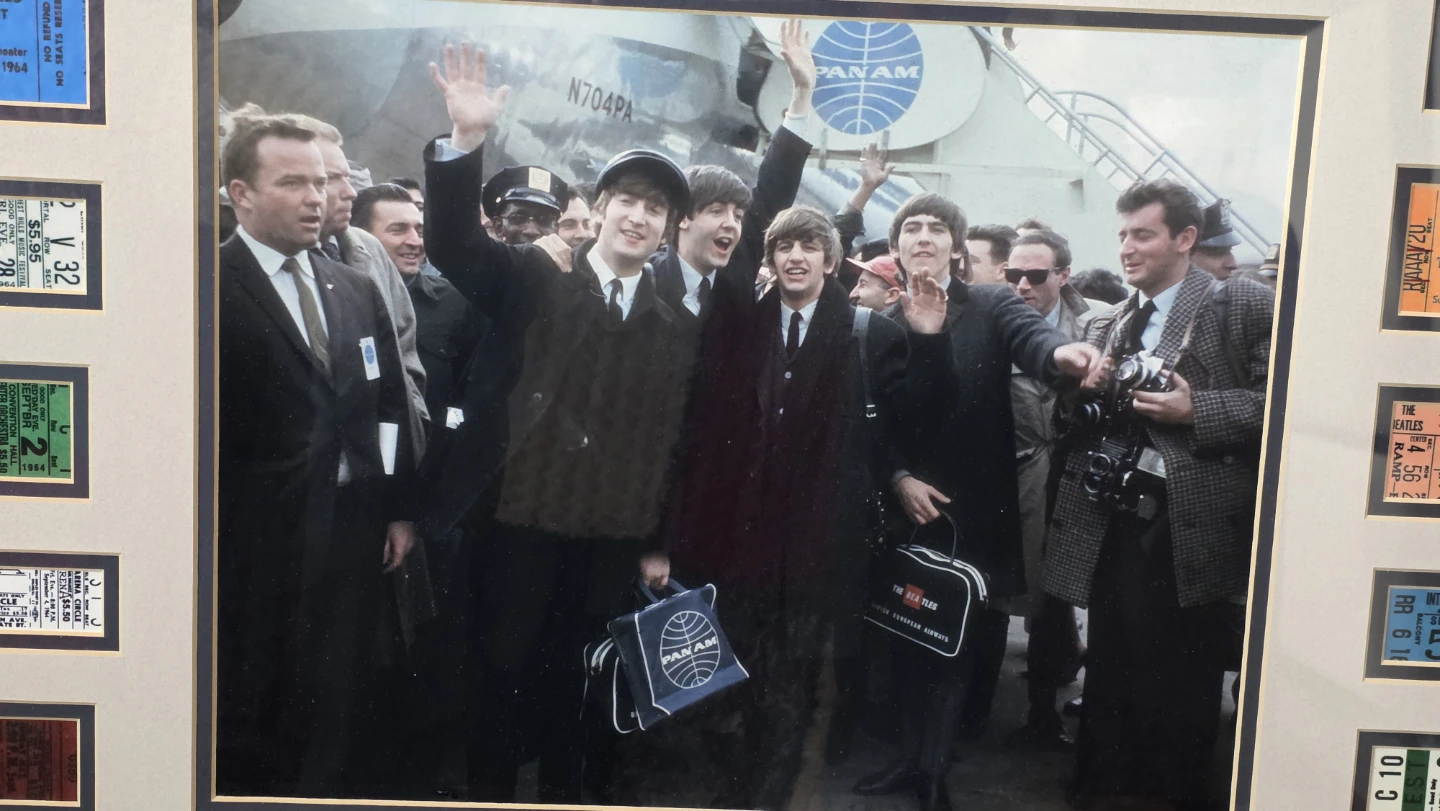 The Beatles  1964 American Concert Tour 1964 Framed Memorabilia - photo 2