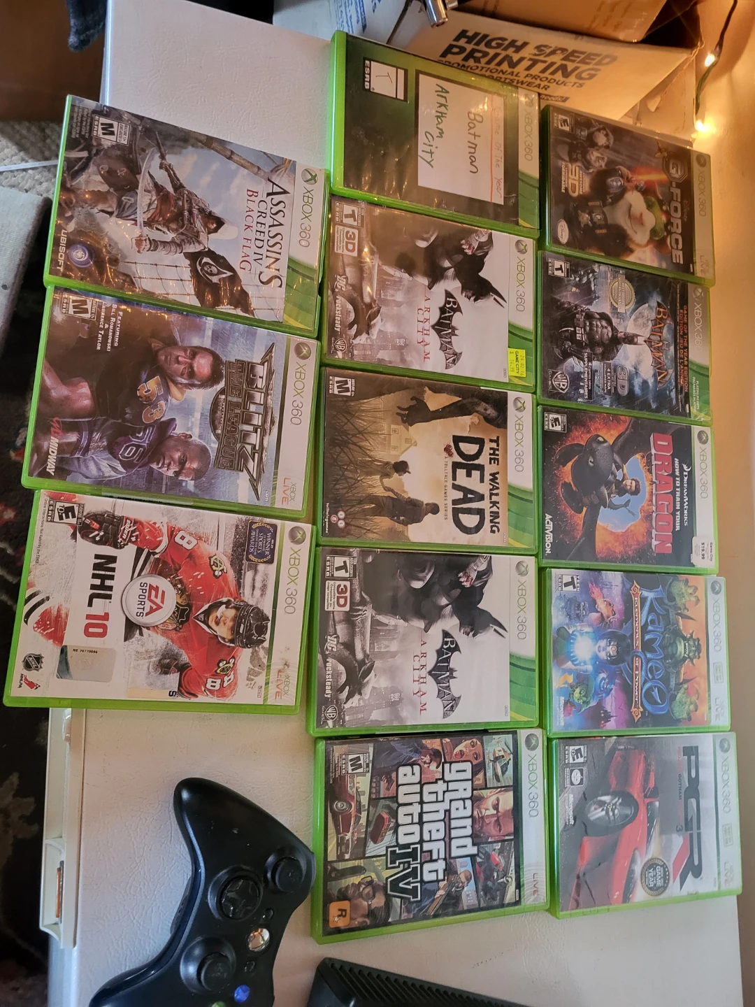 Xbox 360 Console with Games and Controllers - photo 2