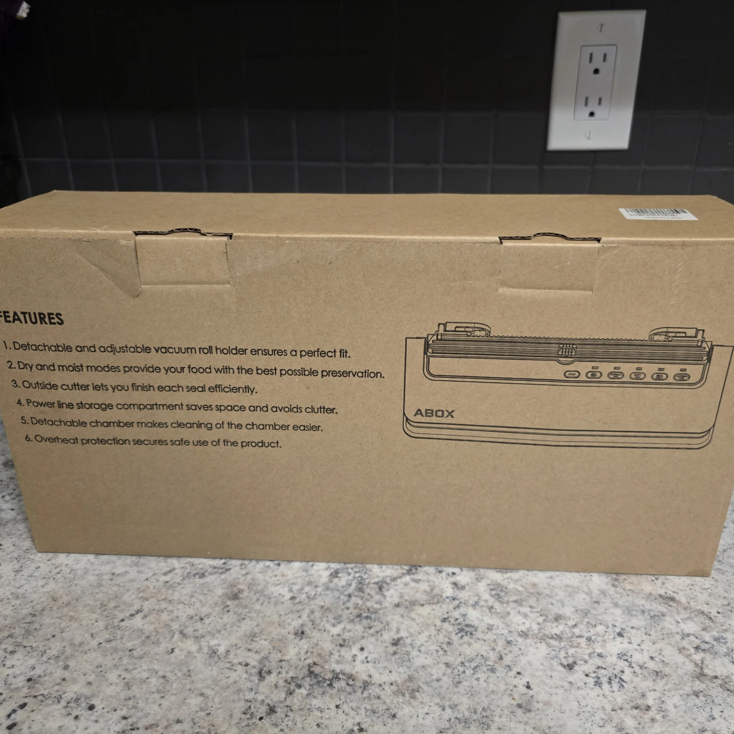ABOX Vacuum Sealer Machine with Roll and Accessories - photo 3