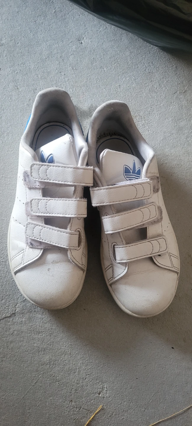 Adidas white velcro sneakers