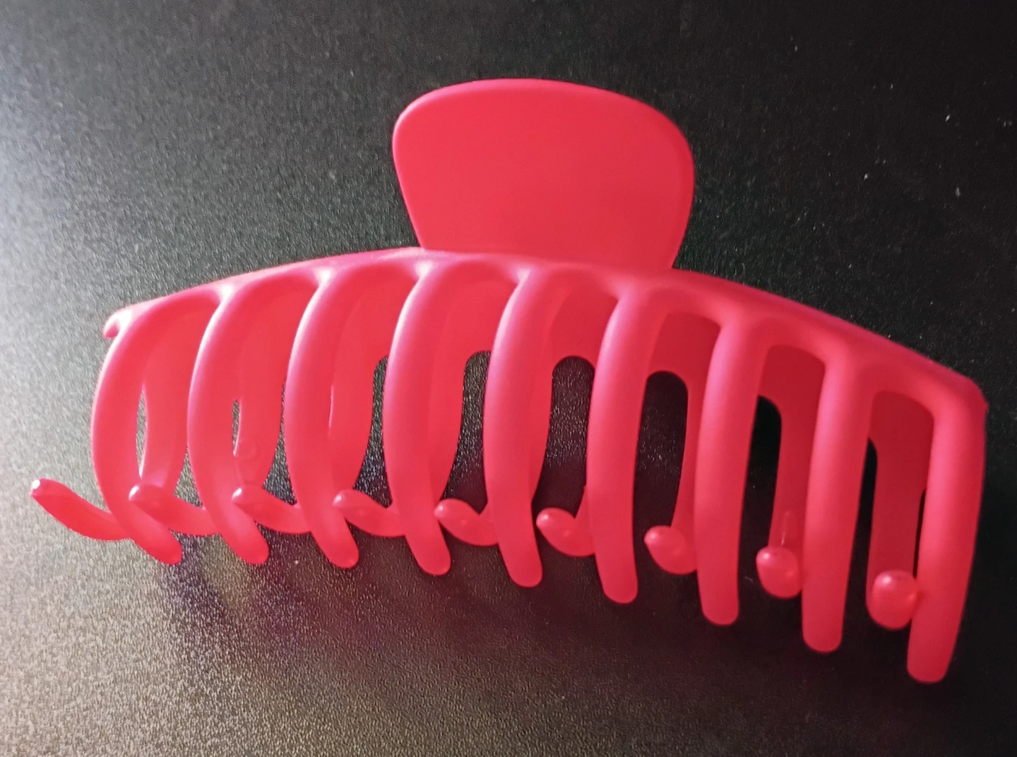 Bright Red Large Claw Clip for Hair - photo 3
