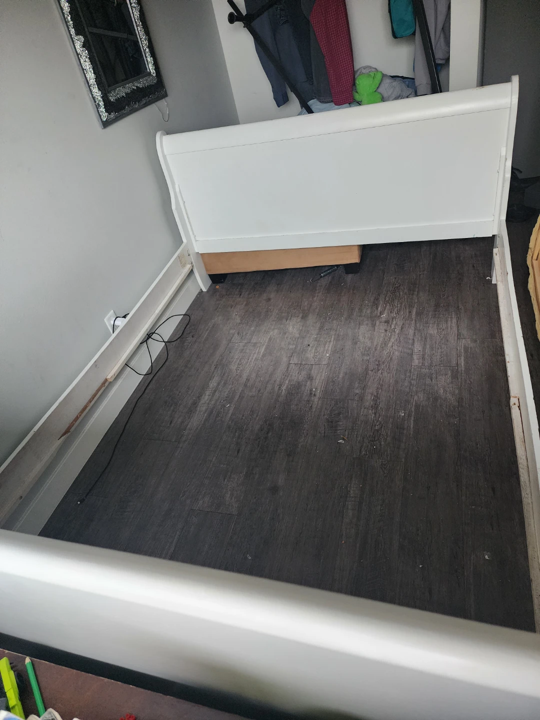 White Sleigh Bed Frame - photo 3