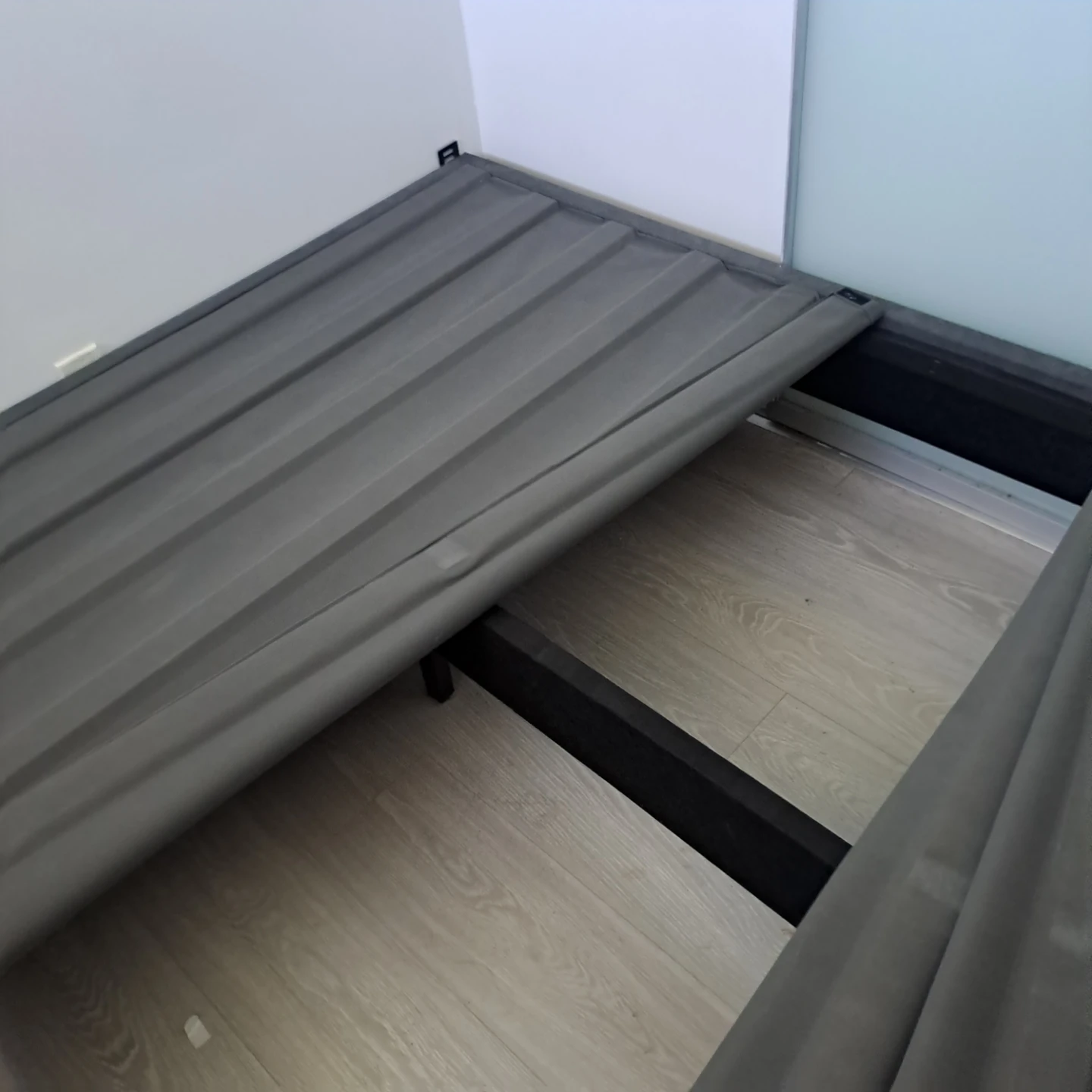 Grey Fabric Bed Frame - photo 4