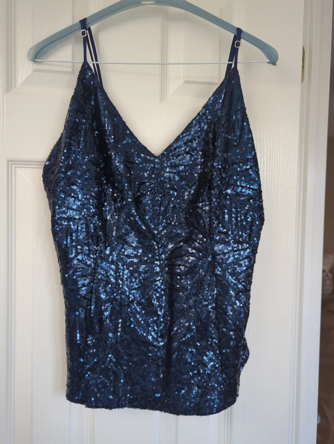 Alice & Trixie Sequined Camisole Top - Blue - Size M
