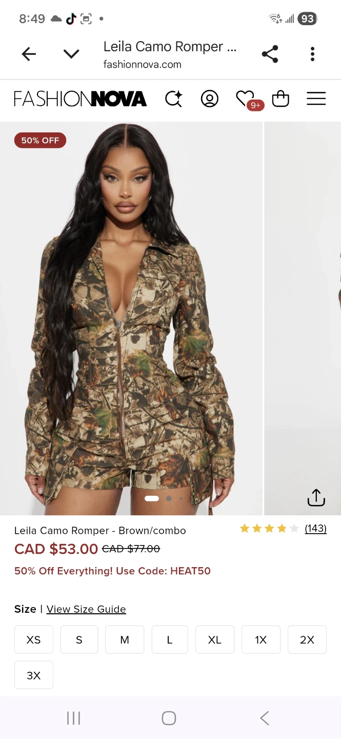Fashion Nova Leila Camo Romper