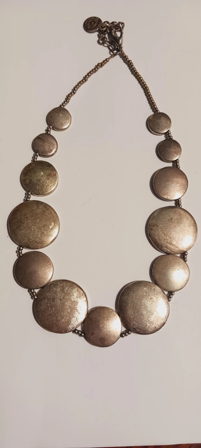 BERNARD BOUHNIK PARIS MODERNIST METAL POINTUS SIGNED NECKLACE - photo 2