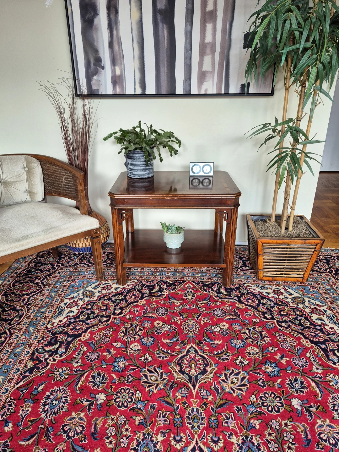 Wooden End Table with Lower Shelf by Lane Furniture