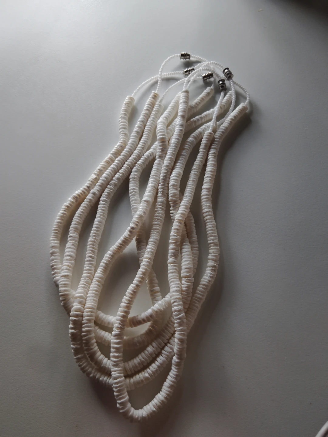 Natural shell beads necklace unisex - photo 2