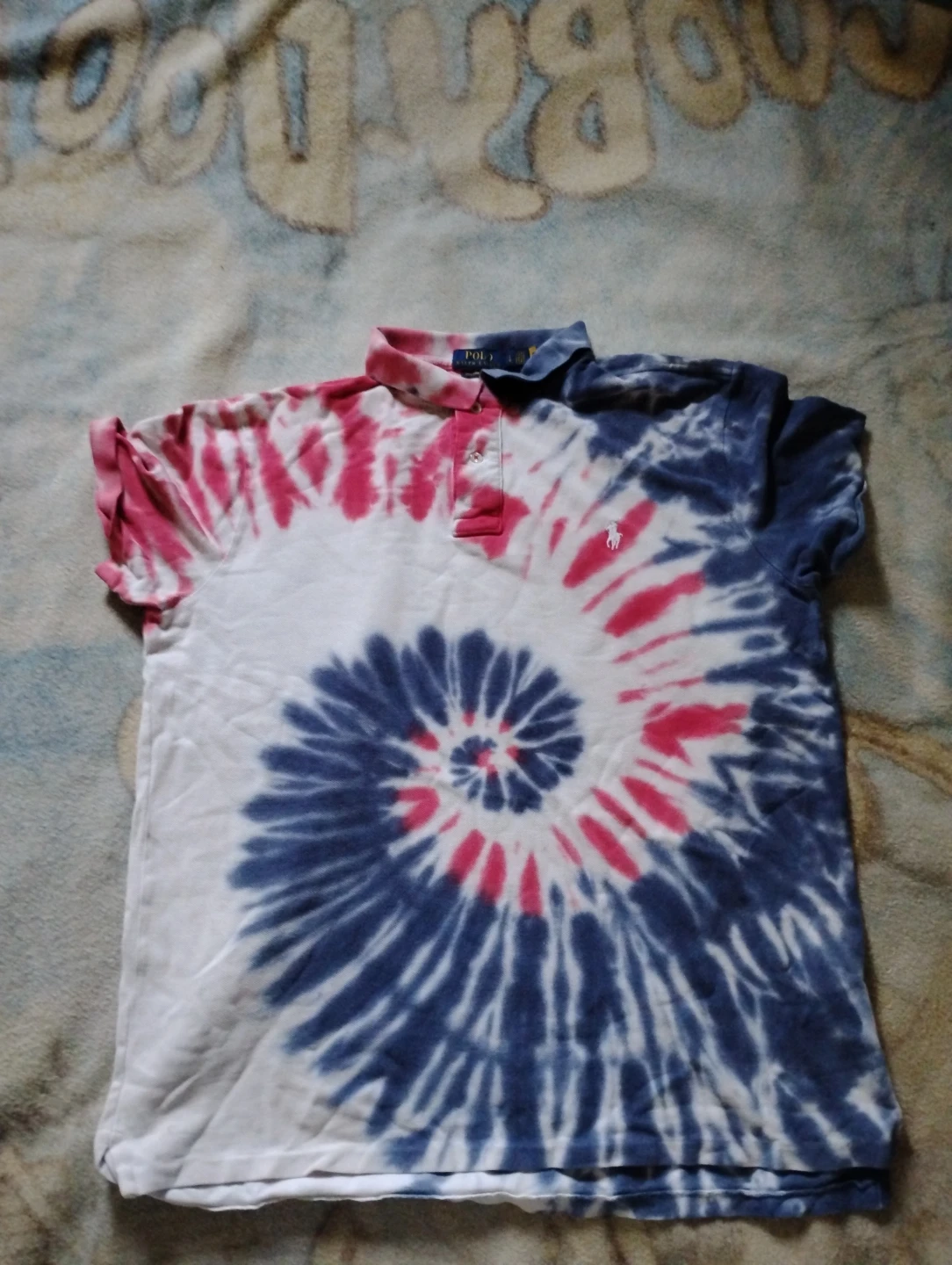 Polo Ralph Lauren Custom Slim Fit Tie-Dye Polo Shirt - Size L
