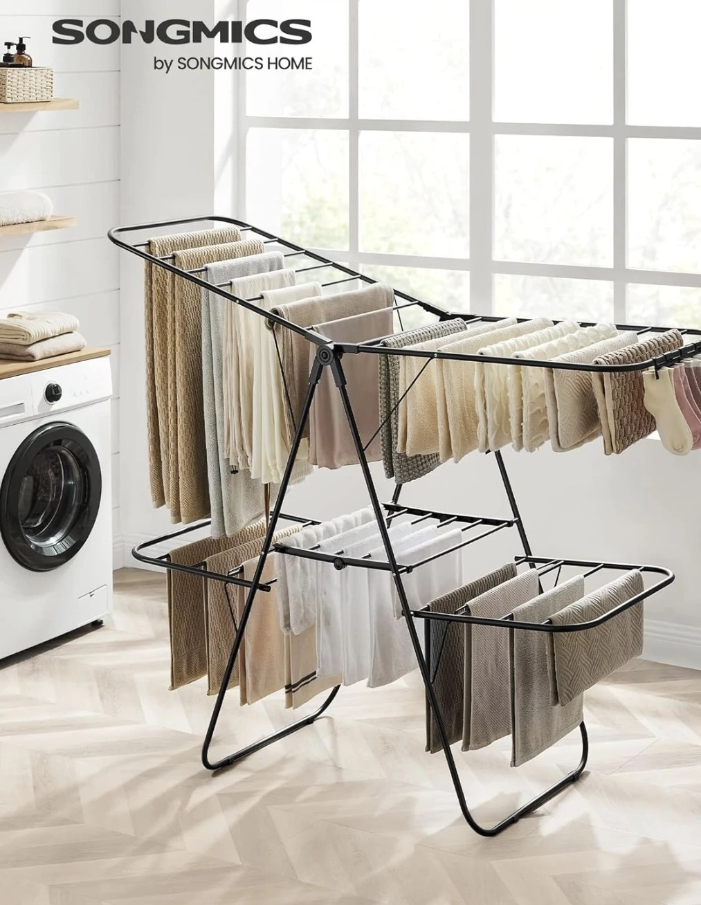 SONGMICS Folding Drying Rack Black - photo 5