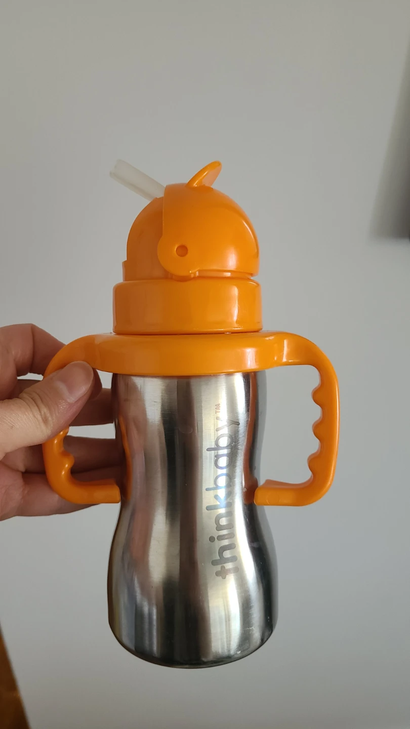 Thinkbaby Stainless Steel Sippy Cup Orange