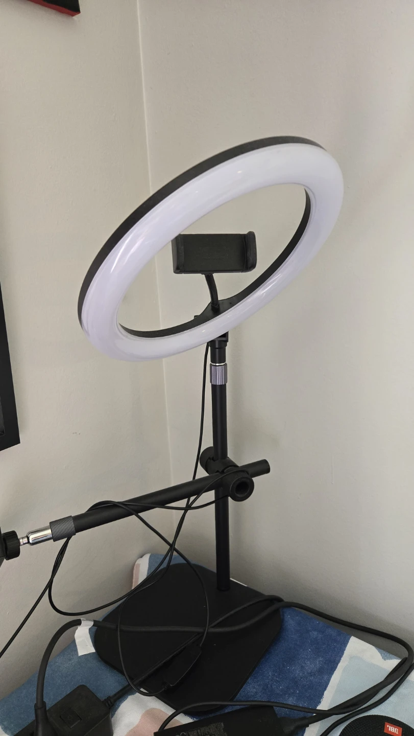 Ring Light with Phone Mount and Microphone Arm
