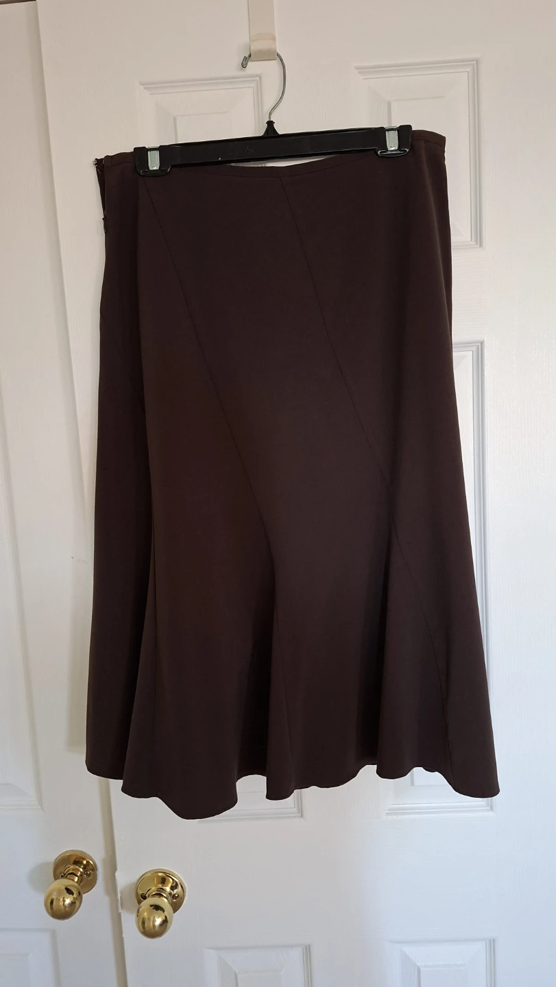 Brown A-Line Skirt by Backs
