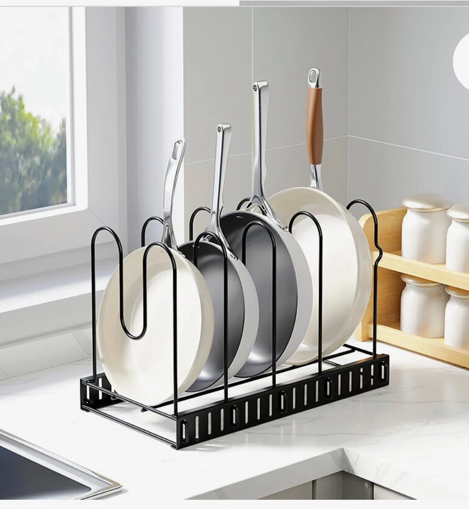 Brand New Pot/Pot Cover Rack (Adjustable 5 Levels)