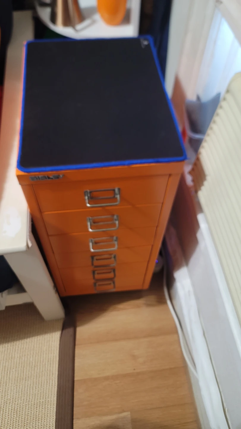 Bisley Orange Metal Filing Cabinet - photo 3