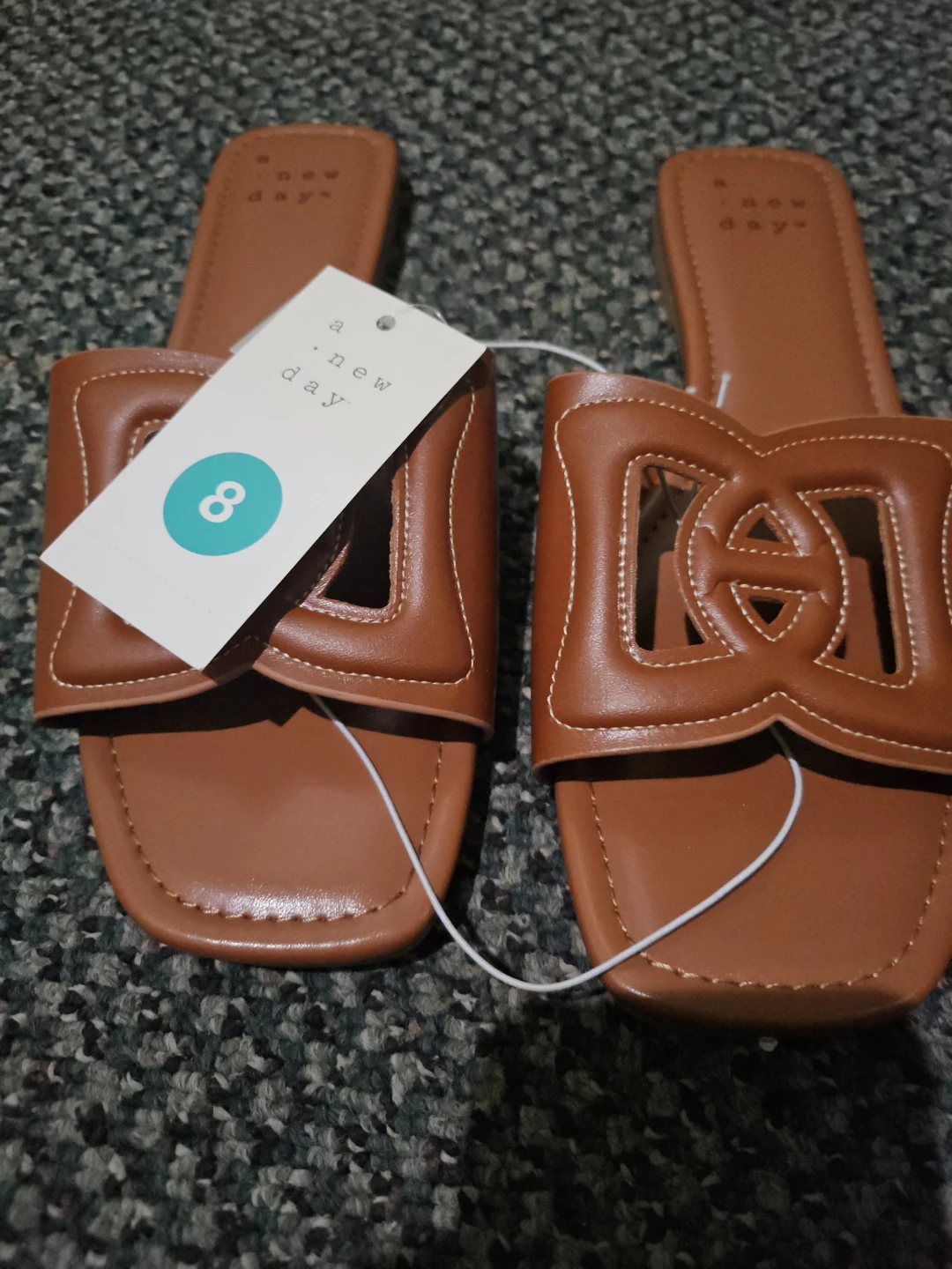 A New Day Women's Slides Size 8 Brown - photo 3
