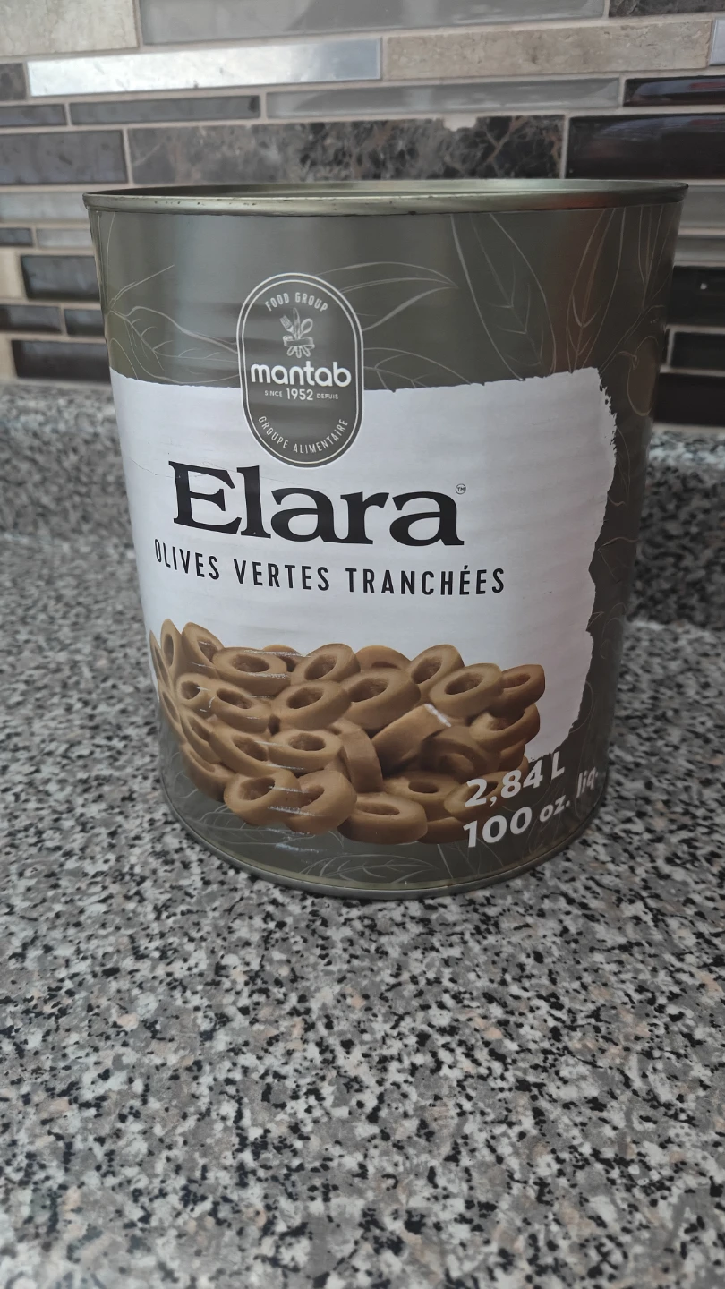 Elara Sliced Green Olives - 2.84 L