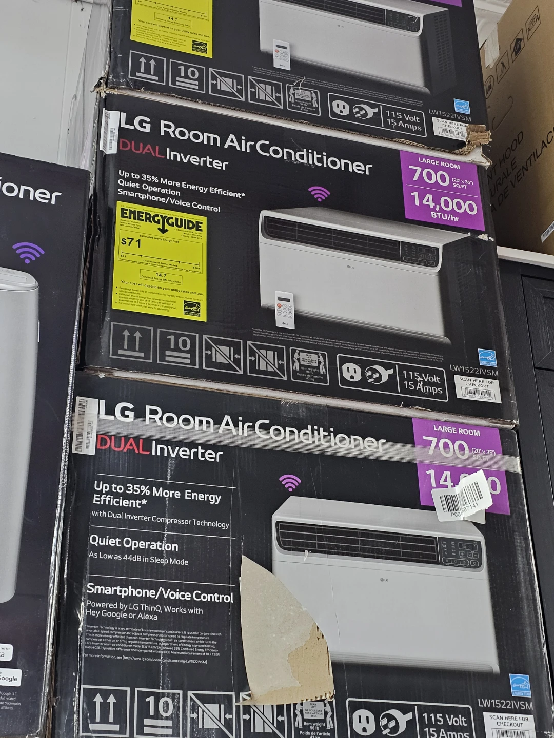 New LG Inverter 14000 btu window air conditioner 115v
