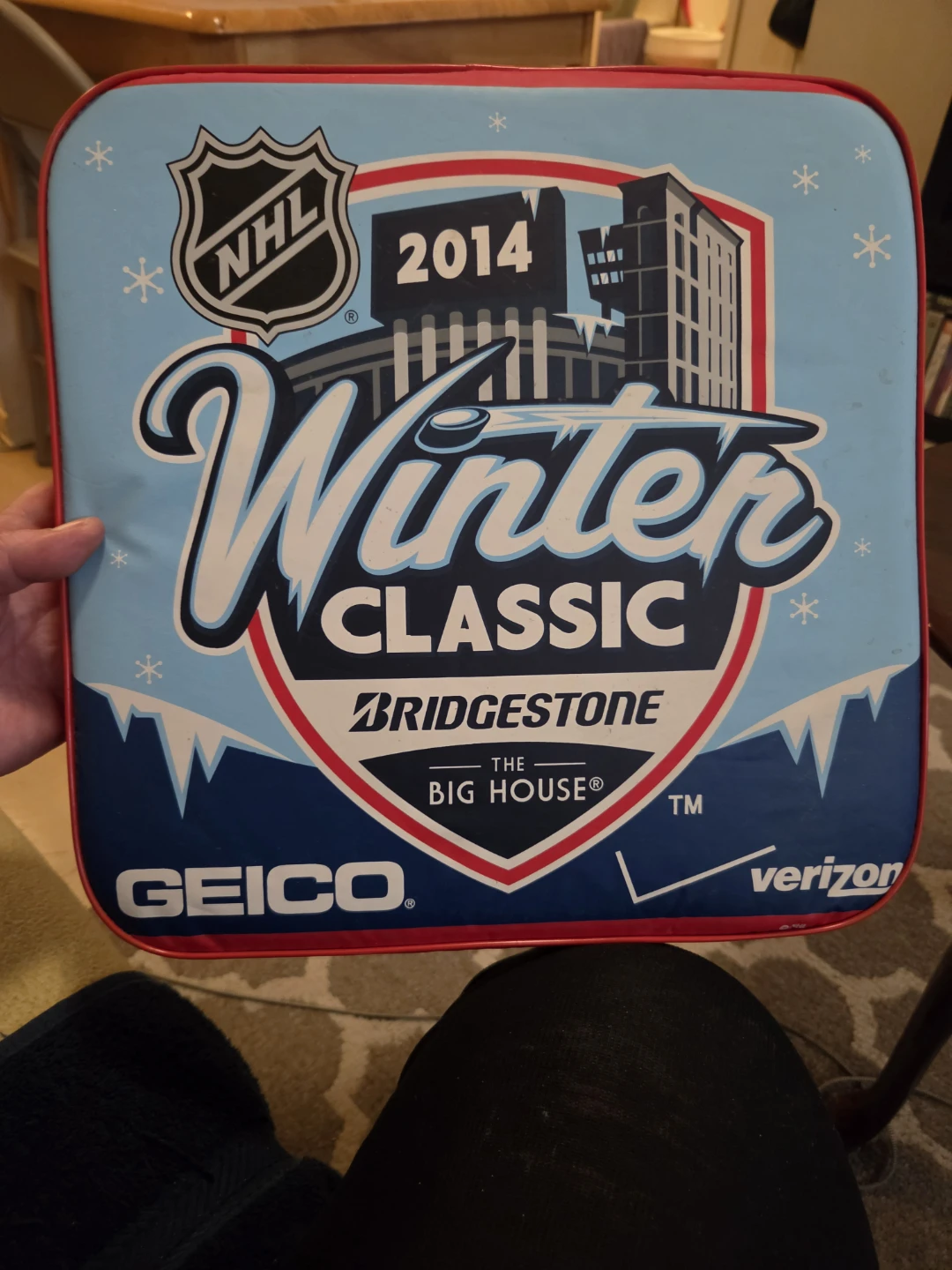 Bridgestone NHL Winter Classic 2014 Seat Cushion & Trading Cards