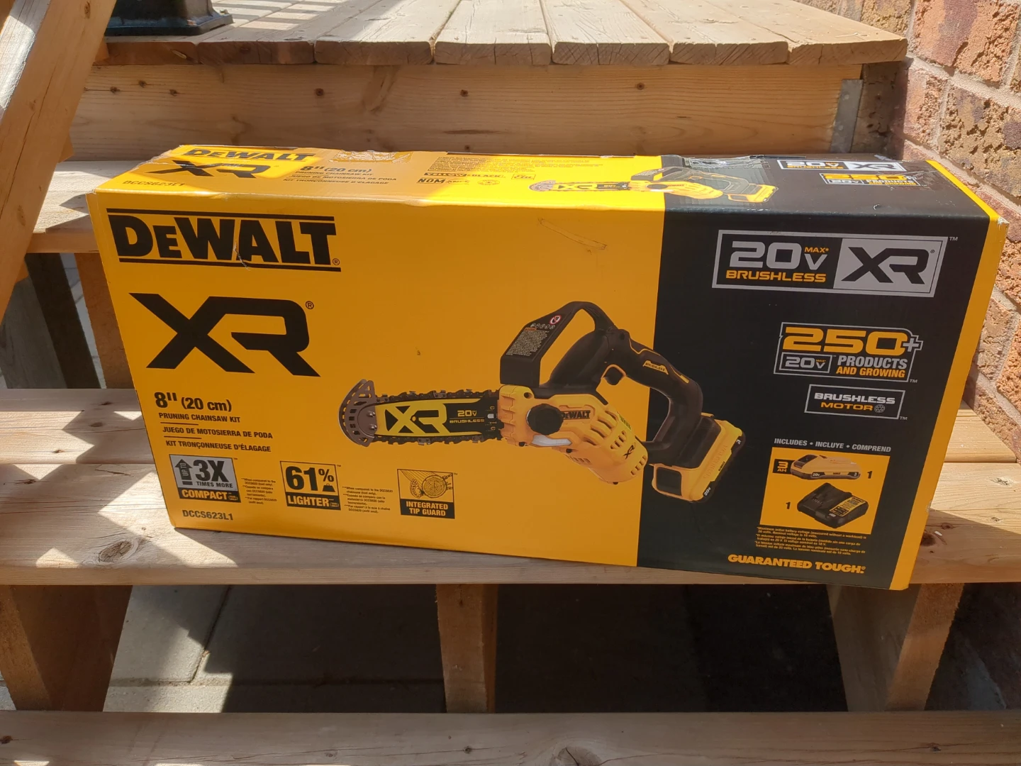 DeWalt 8" 20V MAX XR Brushless Cordless Pruning Chainsaw Kit