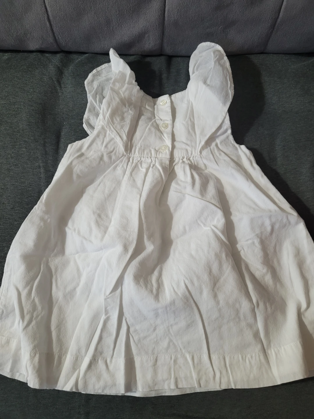 Baby Gap White Dress with Rainbow Smocking - 18-24 Months - photo 4