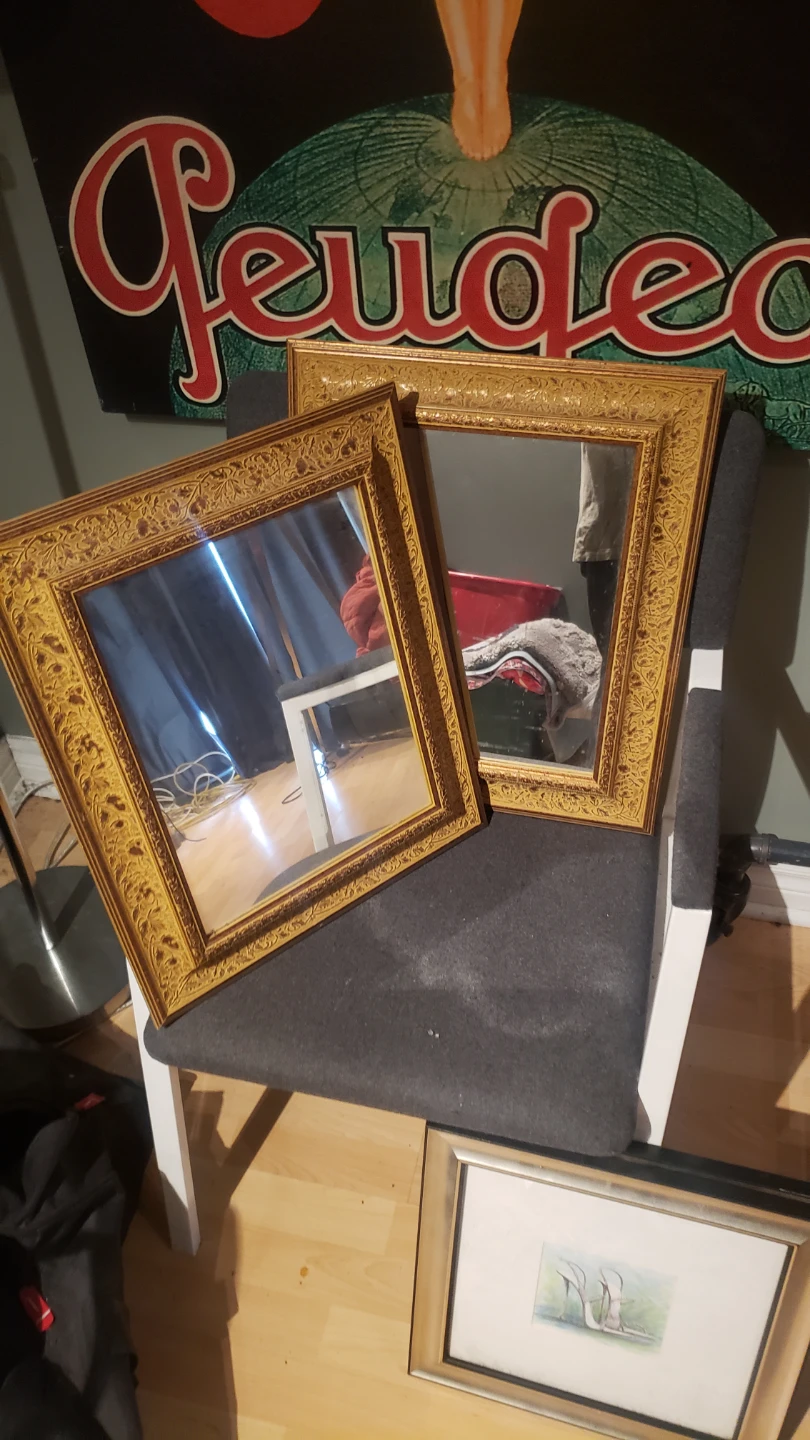 Ornate Gold Framed Mirror Set