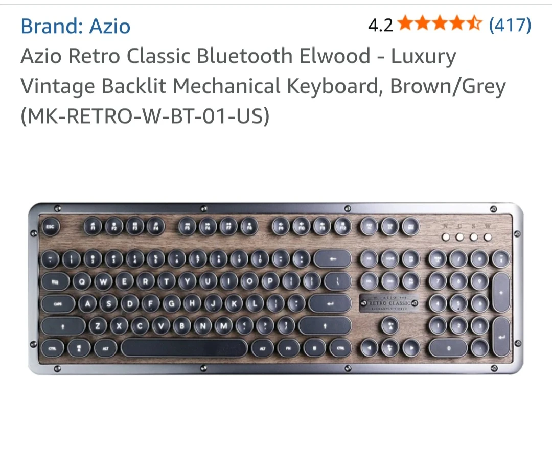 Azio Retro Classic Bluetooth Elwood Mechanical Keyboard - photo 3