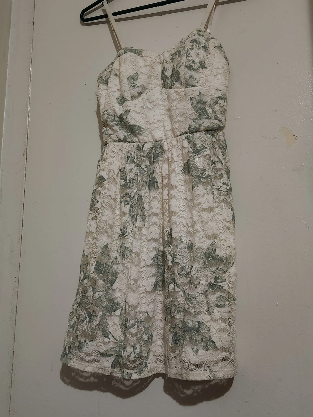 Cream Floral Lace Dress