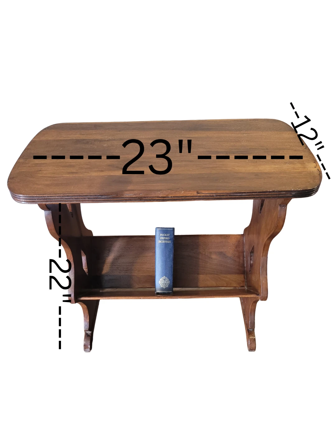 VINTAGE Wooden Side Table with Shelf.