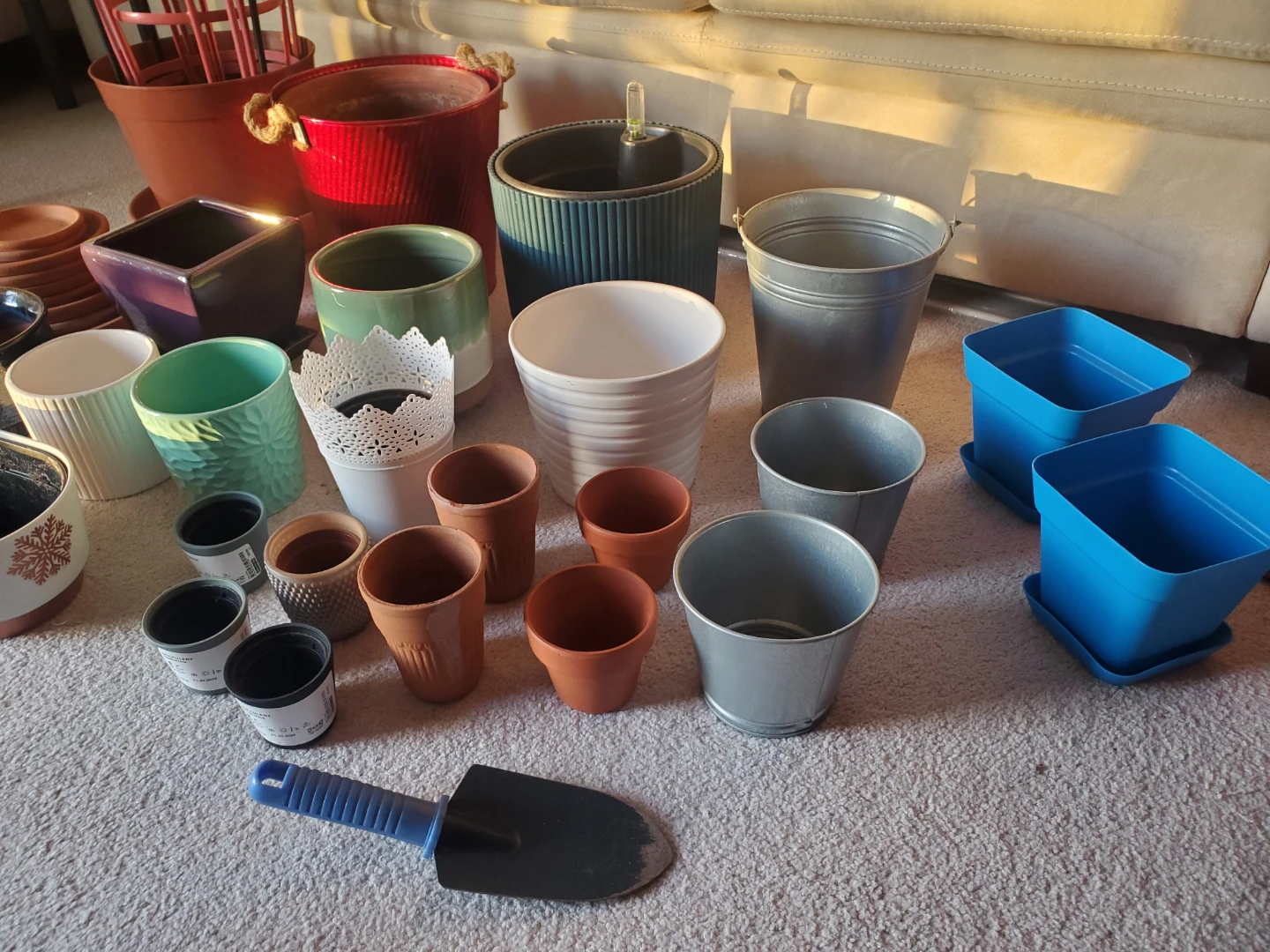 Assorted Plant Pots and Bag of Soil - photo 3