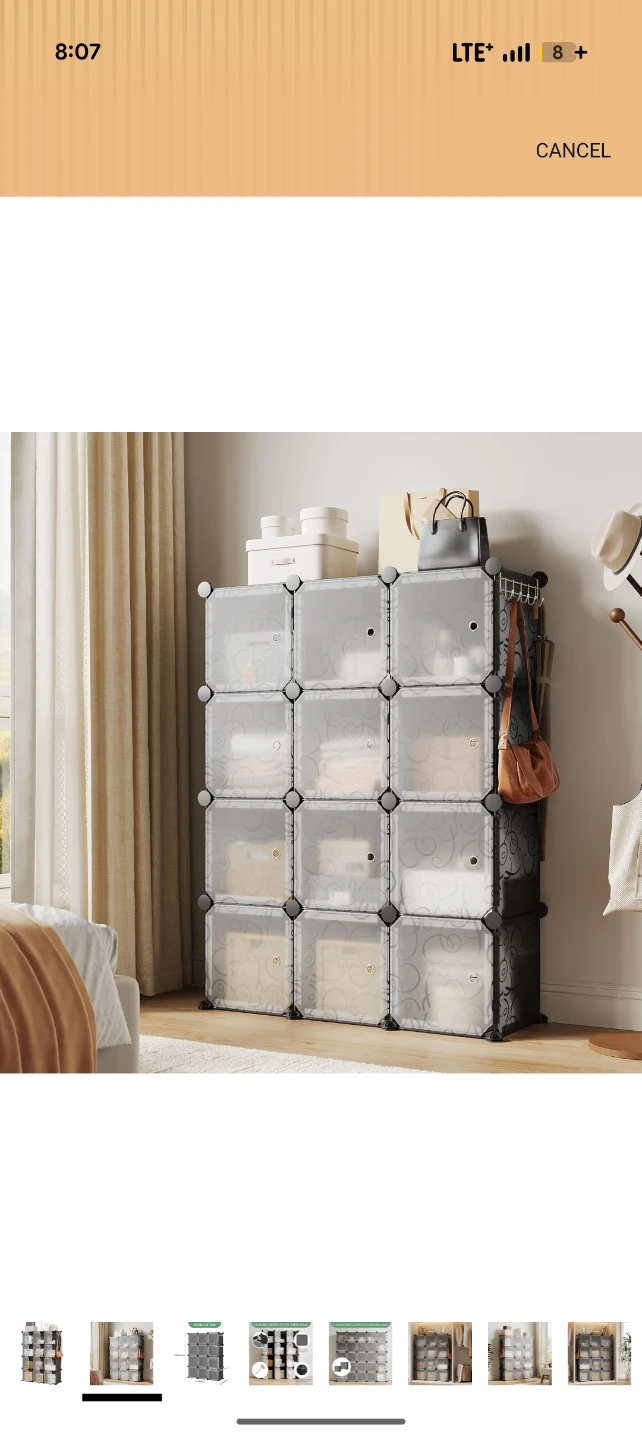 Black Modular Storage Cube Organizer - photo 3