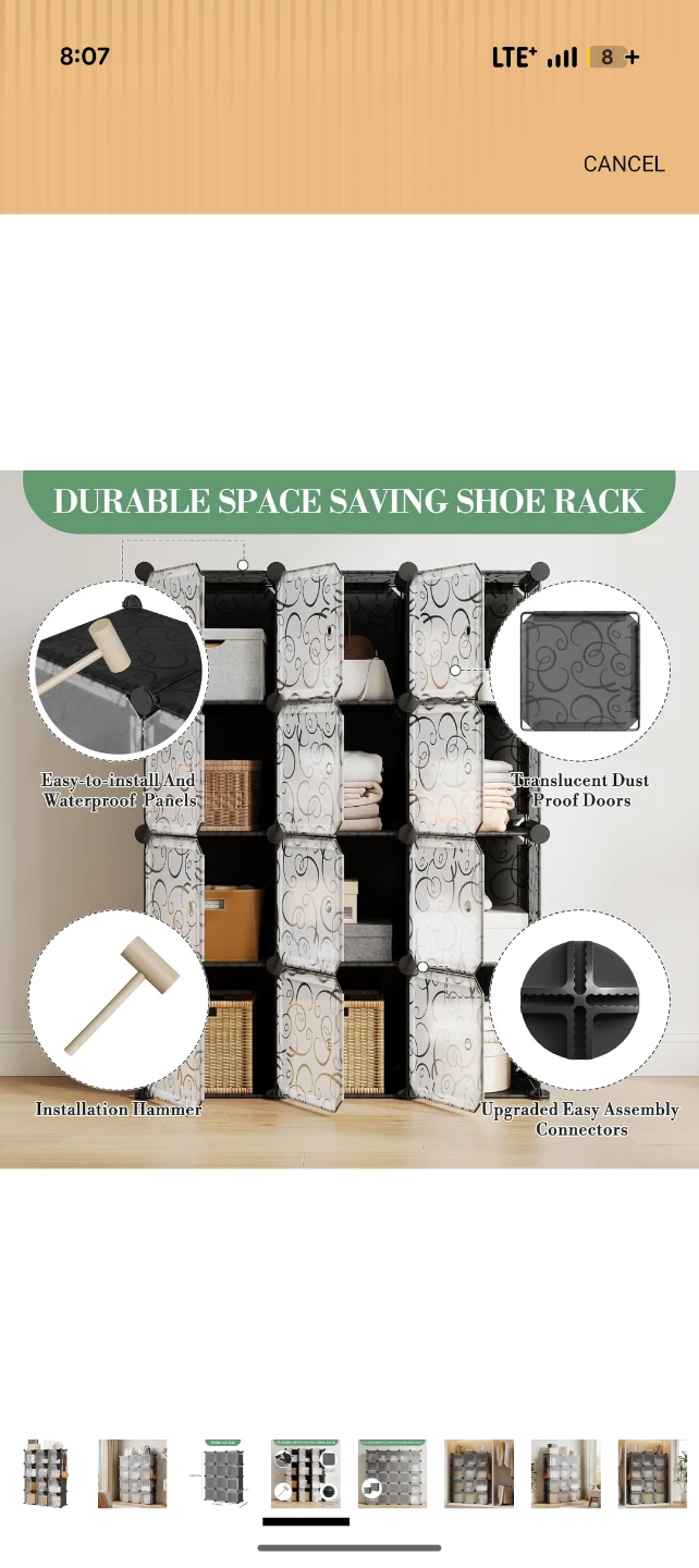 Black Modular Storage Cube Organizer - photo 4