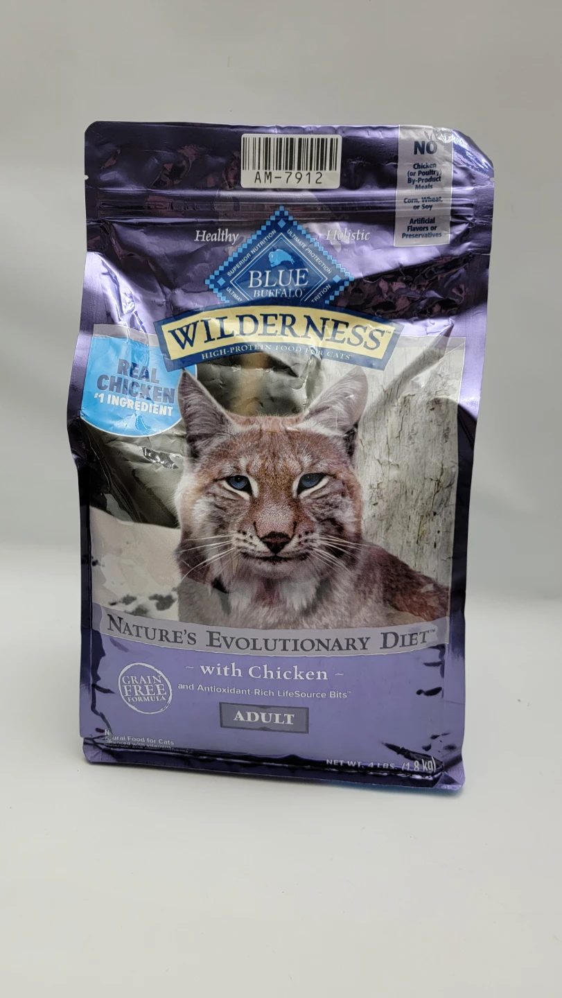 Blue Buffalo Wilderness Adult Cat Food Chicken Recipe 4lb