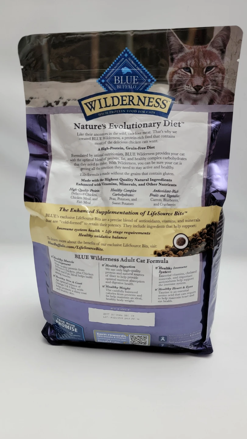 Blue Buffalo Wilderness Adult Cat Food Chicken Recipe 4lb - photo 2