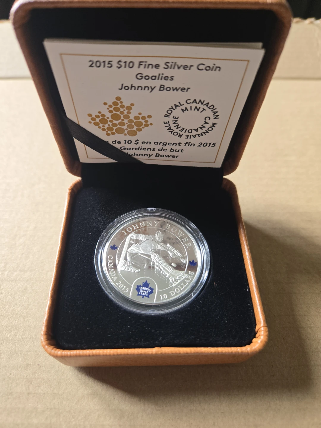 2015 $10 Johnny Bower Fine Silver Coin - photo 2
