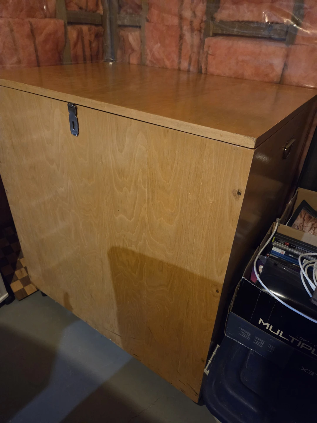 Birch Wooden Storage Box with Dividers